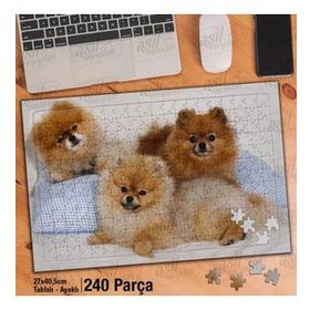 Asil Hobi Küçük Ve Güzel Köpekler-Sevimli Hayvan Yapboz-Ayak Destekli Çerçeveli 240 Parça Puzzle