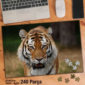 Asil Hobi Kükreyen Kaplan-Vahşi Yaşam-Hayvan Yapboz-Ayak Destekli Çerçeveli 240 Parça Puzzle
