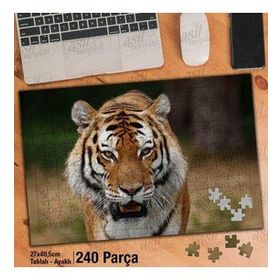 Asil Hobi Kükreyen Kaplan-Vahşi Yaşam-Hayvan Yapboz-Ayak Destekli Çerçeveli 240 Parça Puzzle