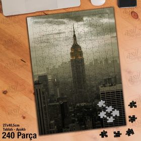 Asil Hobi Kule-Yüksek Binalar-Manzara-Şehir Yapboz-Ayak Destekli Çerçeveli 240 Parça Puzzle