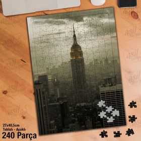 Asil Hobi Kule-Yüksek Binalar-Manzara-Şehir Yapboz-Ayak Destekli Çerçeveli 240 Parça Puzzle