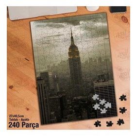 Asil Hobi Kule-Yüksek Binalar-Manzara-Şehir Yapboz-Ayak Destekli Çerçeveli 240 Parça Puzzle