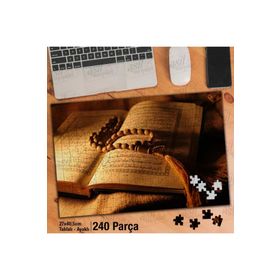 Asil Hobi Kuran-I Kerim-Tesbih-Dini Yapboz-Ayak Destekli Çerçeveli 240 Parça Puzzle