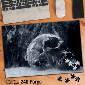 Asil Hobi Kuru Kafa-Duman-İskelet Yapboz-Ayak Destekli Çerçeveli 240 Parça Puzzle