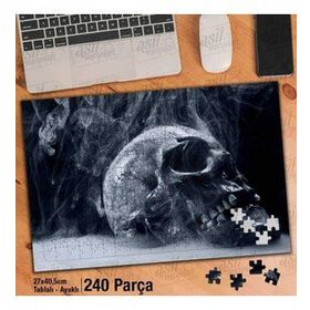 Asil Hobi Kuru Kafa-Duman-İskelet Yapboz-Ayak Destekli Çerçeveli 240 Parça Puzzle