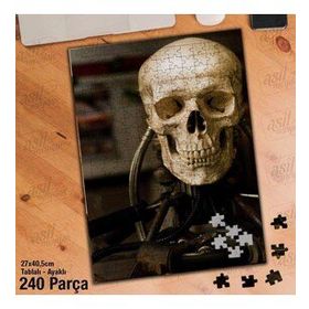 Asil Hobi Kurukafa-Kemik Yığını-Tamir Yapboz-Ayak Destekli Çerçeveli 240 Parça Puzzle