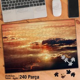 Asil Hobi Kuş Bakışı-Bulutlar-Gökyüzü-Doğa Yapboz-Ayak Destekli Çerçeveli 240 Parça Puzzle