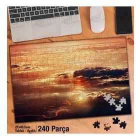 Asil Hobi Kuş Bakışı-Bulutlar-Gökyüzü-Doğa Yapboz-Ayak Destekli Çerçeveli 240 Parça Puzzle