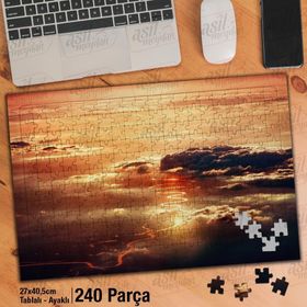 Asil Hobi Kuş Bakışı-Bulutlar-Gökyüzü-Doğa Yapboz-Ayak Destekli Çerçeveli 240 Parça Puzzle