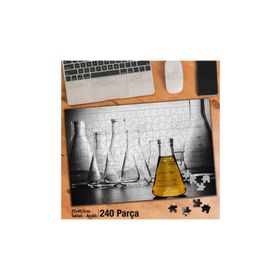 Asil Hobi Laboratuvar-Deney--Şişeler-Kimya Yapboz-Ayak Destekli Çerçeveli 240 Parça Puzzle