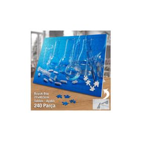 Asil Hobi Laboratuvar-Deney Şişeleri-İlaç-Kimya Yapboz-Ayak Destekli Çerçeveli 240 Parça Puzzle