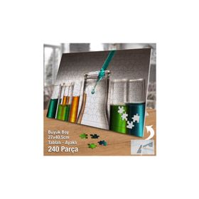Asil Hobi Laboratuvar-Deney Tüpleri-Kimya-Simya Yapboz-Ayak Destekli Çerçeveli 240 Parça Puzzle