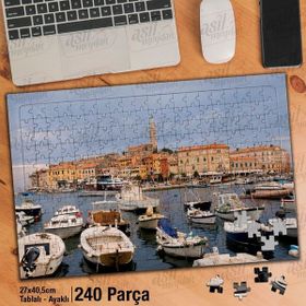 Asil Hobi Liman-Deniz-Evler-Mimari-Gün Işığı Yapboz-Ayak Destekli Çerçeveli 240 Parça Puzzle