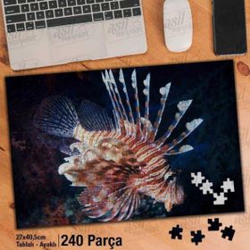 Asil Hobi Lionfish-Sualtı Canlıları-Balık Yapboz-Ayak Destekli Çerçeveli 240 Parça Puzzle