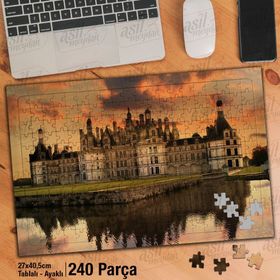 Asil Hobi Loire Vadisi-Fransa-Şato-Deniz Yapboz-Ayak Destekli Çerçeveli 240 Parça Puzzle