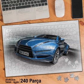 Asil Hobi Lüks Spor Araba-Araç-Hız Yapboz-Ayak Destekli Çerçeveli 240 Parça Puzzle