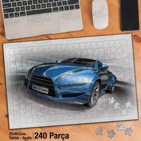 Asil Hobi Lüks Spor Araba-Araç-Hız Yapboz-Ayak Destekli Çerçeveli 240 Parça Puzzle