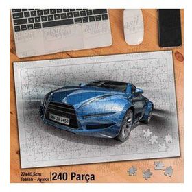 Asil Hobi Lüks Spor Araba-Araç-Hız Yapboz-Ayak Destekli Çerçeveli 240 Parça Puzzle