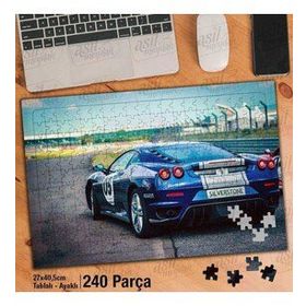 Asil Hobi Lüks Spor Araba-Pist-Otomobil-Hız Yapboz-Ayak Destekli Çerçeveli 240 Parça Puzzle