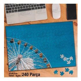 Asil Hobi Lunapark-Panayır-Gökyüzü-Eğlence Yapboz-Ayak Destekli Çerçeveli 240 Parça Puzzle