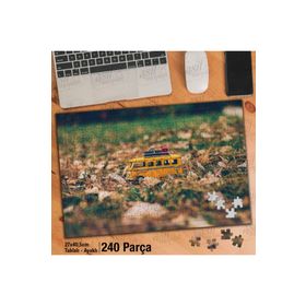 Asil Hobi Maket Woswos-Sonbahar-Araba-Tatil Yapboz-Ayak Destekli Çerçeveli 240 Parça Puzzle