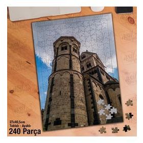 Asil Hobi Manastır-Kilise-Gökyüzü-Mimari Yapboz-Ayak Destekli Çerçeveli 240 Parça Puzzle