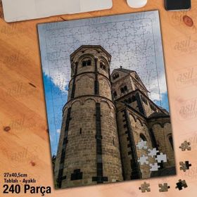 Asil Hobi Manastır-Kilise-Gökyüzü-Mimari Yapboz-Ayak Destekli Çerçeveli 240 Parça Puzzle