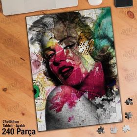 Asil Hobi Marilyn Monroe-Aktris Yapboz-Ayak Destekli Çerçeveli 240 Parça Puzzle