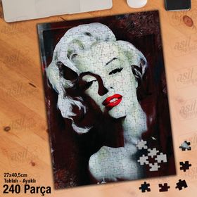 Asil Hobi Marilyn Monroe-Sanatçı Yapboz-Ayak Destekli Çerçeveli 240 Parça Puzzle