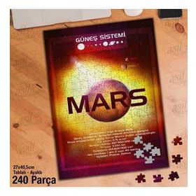 Asil Hobi Mars Gezegeni-Güneş Sistemi-Evren Yapboz-Ayak Destekli Çerçeveli 240 Parça Puzzle