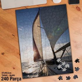 Asil Hobi Mavi Gökyüzü-Yelken-Deniz-Ayak Destekli 240 Parça Puzzle