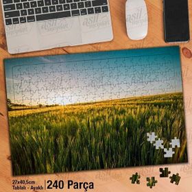 Asil Hobi Mavi Gökyüzü-Yeşil Çimen-Sazlık-Doğa Yapboz-Ayak Destekli Çerçeveli 240 Parça Puzzle