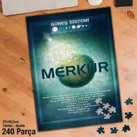 Asil Hobi Merkür Güneş Sistemi-Evren Yapboz-Ayak Destekli Çerçeveli 240 Parça Puzzle