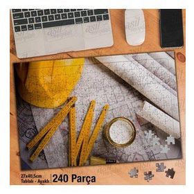 Asil Hobi Metre-Baret-Proje-Mimar Yapboz-Ayak Destekli Çerçeveli 240 Parça Puzzle