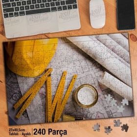 Asil Hobi Metre-Baret-Proje-Mimar Yapboz-Ayak Destekli Çerçeveli 240 Parça Puzzle