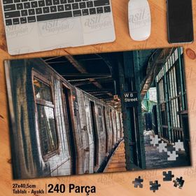 Asil Hobi Metro-Tren-Toplu Taşıma-Demiryolu Yapboz-Ayak Destekli Çerçeveli 240 Parça Puzzle