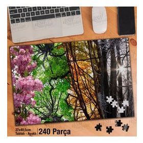 Asil Hobi Mevsim Geçişleri-İlkbahar-Yaz-Sonbahar Yapboz-Ayak Destekli Çerçeveli 240 Parça Puzzle