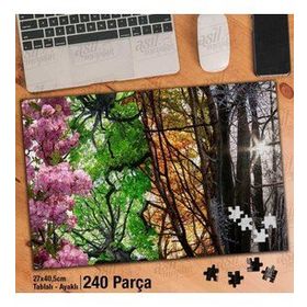 Asil Hobi Mevsim Geçişleri-İlkbahar-Yaz-Sonbahar Yapboz-Ayak Destekli Çerçeveli 240 Parça Puzzle
