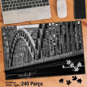 Asil Hobi Mimari Yapı-Köprü-Metal-Köln Yapboz-Ayak Destekli Çerçeveli 240 Parça Puzzle