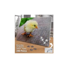 Asil Hobi Minik Sarı Civciv-Hayvan-Doğa Yapboz-Ayak Destekli Çerçeveli 240 Parça Puzzle