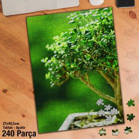Asil Hobi Minyatür Ağaç-Naturel-Doğa-Tabiat Yapboz-Ayak Destekli Çerçeveli 240 Parça Puzzle