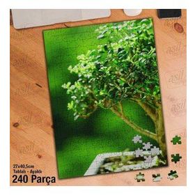 Asil Hobi Minyatür Ağaç-Naturel-Doğa-Tabiat Yapboz-Ayak Destekli Çerçeveli 240 Parça Puzzle