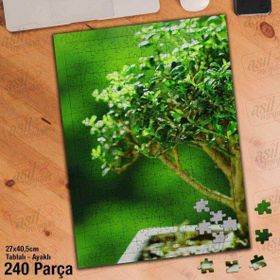 Asil Hobi Minyatür Ağaç-Naturel-Doğa-Tabiat Yapboz-Ayak Destekli Çerçeveli 240 Parça Puzzle