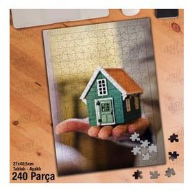 Asil Hobi Minyatür Ev-Mülk-Gayrimenkul Yapboz-Ayak Destekli Çerçeveli 240 Parça Puzzle