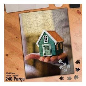 Asil Hobi Minyatür Ev-Mülk-Gayrimenkul Yapboz-Ayak Destekli Çerçeveli 240 Parça Puzzle