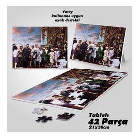 Asil Hobi Modern Giyimli Kadın Ve Erkekler-Mustafa Kemal Atatürk-Yapboz-Destekli 42 Parça Puzzle