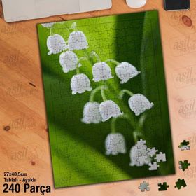 Asil Hobi Müge Çiçeği-Mayıs Çiçeği-Doğa-Bitki Yapboz-Ayak Destekli Çerçeveli 240 Parça Puzzle