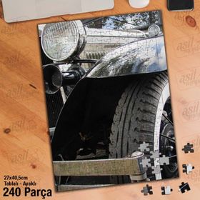 Asil Hobi Muhteşem Eski Ve Antika Araba Yapboz-Ayak Destekli Çerçeveli 240 Parça Puzzle