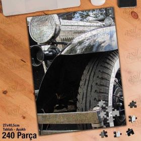 Asil Hobi Muhteşem Eski Ve Antika Araba Yapboz-Ayak Destekli Çerçeveli 240 Parça Puzzle