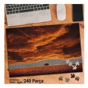 Asil Hobi Muhteşem Gökyüzü-Bulutlar-Ağaçlar Yapboz-Ayak Destekli Çerçeveli 240 Parça Puzzle